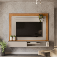Painel Linea Brasil Lugano 1.8 - Nature/Off White Painel Linea Brasil Lugano 1.8 - Nature/Off White