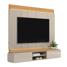 Painel Linea Brasil Zurique 2.0 Com Led - Tauari/Off White Painel Linea Brasil Zurique 2.0 Com Led - Tauari/Off White