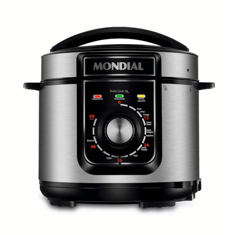 Panela de Pressão Elétrica Mondial PE-48 5L - Preto/Inox 110V