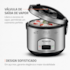 Panela Elétrica Arroz Mondial Pratic Rice PE-42 - Inox 10 Xícaras 700w 110v
