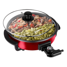Panela Elétrica Cadence Multifuncional Rouge PAN610 - Vermelha Controle de Temperatura 1250w 110v Panela Elétrica Cadence Multifuncional Rouge PAN610 - Vermelha Controle de Temperatura 1250w 110v