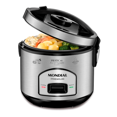 Panela Elétrica Mondial 6L PE-43 Inox - 220V