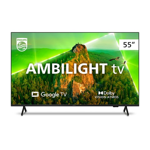 Philips Smart TV UHD 55" 55PUG7908 DLED - AMBILIGHT - Google TV, Netflix, YouTube e Prime Video