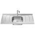 Pia Inox GhelPlus 120cm 1C Concreto Dubai Com Válvula
