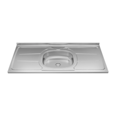 Pia Inox GhelPlus 120cm 1C Concreto Plus 30 Com Válvula
