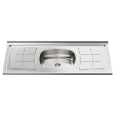 Pia Inox GhelPlus 120cm 1C Concreto Plus 30 Com Válvula