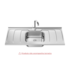Pia Inox GhelPlus 160cm 1C Concreto Dubai Com Válvula