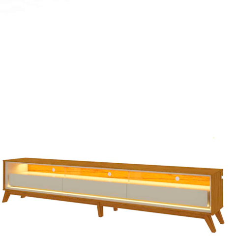 Rack Gelius Requinte c/ Led - Naturale/Off White