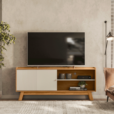 Rack Linea Brasil Aurum 1.6M - Nature/Off White - Martinello