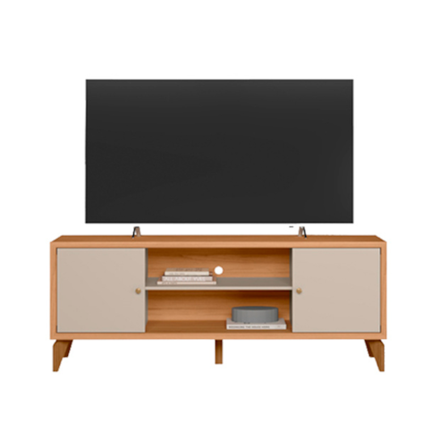 Rack Linea Brasil Porto 1,6 Metros - Jequitiba/Off White Fosco