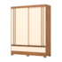 Roupeiro Briz 02 Portas de Correr com Pés B373- Nature/Off White/Preto
