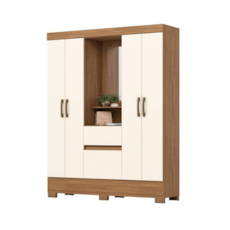 Roupeiro Briz BS07 Capelinha - Nature/Off White Roupeiro Briz BS07 Capelinha - Nature/Off White