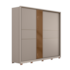 Roupeiro Demartez 2 Portas de Correr Authentic 100% MDF - Nogueira/Nude