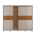 Roupeiro Demartez 2 Portas de Correr Authentic 100% MDF - Nogueira/Nude