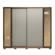 Roupeiro Demartêz 4 Portas Laredo Reflecta Com Pés D44910K - Amendola/Nude Roupeiro Demartêz 4 Portas Laredo Reflecta Com Pés D44910K - Amendola/Nude