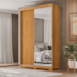 Roupeiro Demóbile 2 Portas de Correr Riva 100% MDF 22515KPE - Cinamon/Off White