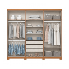 Roupeiro Henn 6 Portas New Jade com Pés - Cinamomo D345-214
