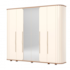 Roupeiro Henn 6 Portas Premium - Nature/Off White D338-129