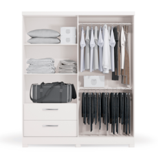 Roupeiro Kappesberg C533 3 Portas com Pés - Branco Roupeiro Kappesberg C533 3 Portas com Pés - Branco