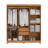 Roupeiro Kappesberg CB01R590 6 Portas Com Pés - Canela/Off White