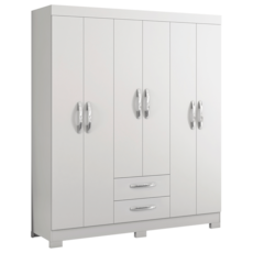 Roupeiro Notável 6 Portas NT5130 - Branco/Rosa Roupeiro Notável 6 Portas NT5130 - Branco/Rosa