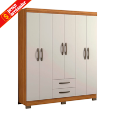 Roupeiro Notável 6 Portas NT5130 - Freijó Trend/Off White Roupeiro Notável 6 Portas NT5130 - Freijó Trend/Off White
