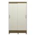 Roupeiro Santos Adirá 2 Portas Correar Fit Com Pés - Jequitibá/Off White