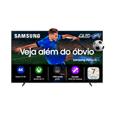 Samsung Smart TV 55" UHD QLED Ultra 4K QN55QEF1A, Processador IA Q4, Controle Único