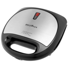 Sanduicheira Britânia Crome Inox - Preto e Cinza 750W Antiaderente 110v Sanduicheira Britânia Crome Inox - Preto e Cinza 750W Antiaderente 110v