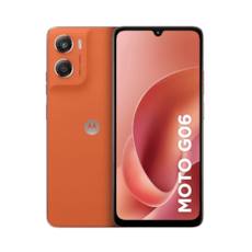 Smartphone Motorola Moto G06 128GB 4GB - Laranja - Tela 6,7” Câm. 50MP + Selfie 8MP 