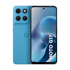 Smartphone Motorola Moto G17 256GB 4GB - Azul Claro - Tela 6,7” Câm. 50MP + Selfie 32MP 