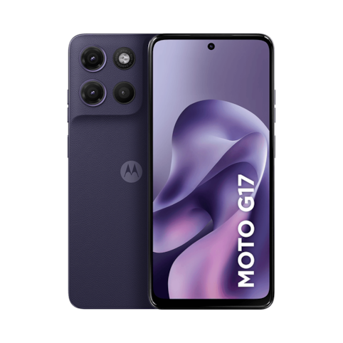 Smartphone Motorola Moto G17 256GB 4GB - Roxo - Tela 6,7” Câm. 50MP + Selfie 32MP 