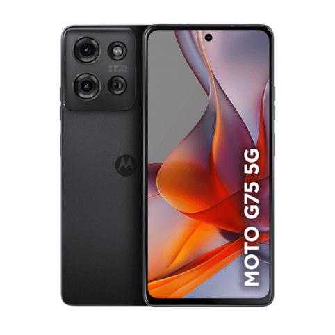 Smartphone Motorola Moto G75 256GB 8GB - Preto 5G - Tela 6,8” tela Full HD+ de 6,8” + Selfie 16MP