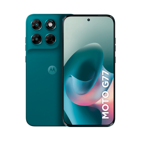 Smartphone Motorola Moto G77 5G Verde Escuro 256GB - Tela 6,8” Câm. 108MP + Selfie 32MP