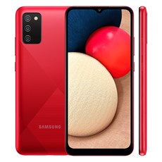 Smartphone Samsung Galaxy A02S 32GB Vermelho - 3GB RAM Tela 6.5” Câm. 13Mp + 2Mp + 2Mp