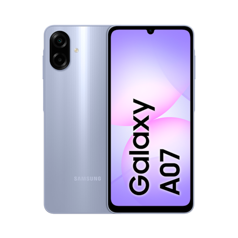 Smartphone Samsung Galaxy A07 128GB Violeta - Tela 6,7" Câm. Dupla + Selfie 8MP
