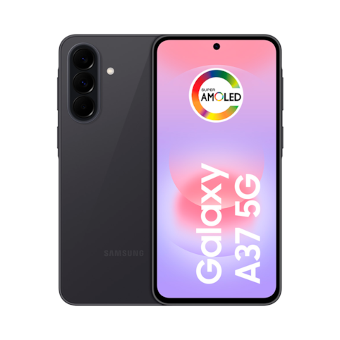 Smartphone Samsung Galaxy A37 5G 256GB Preto - Tela 6,7" Câm. Tripla + Selfie 12MP