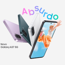 Smartphone Samsung Galaxy A37 5G 256GB Preto - Tela 6,7" Câm. Tripla + Selfie 12MP