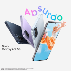 Smartphone Samsung Galaxy A57 5G 256GB Cinza - Tela 6,7" Câm. Tripla + Selfie 12MP 