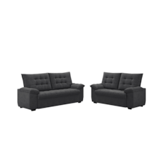 Sofá BestHouse Bertioga 3x2 Lugares - Slim Titânio