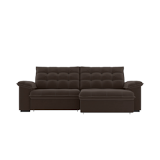 Sofá besthouse Palermo 2,50 Metros Retrátil/Reclinável - Soft Marrom 