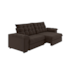 Sofá besthouse Palermo 2,50 Metros Retrátil/Reclinável - Soft Marrom 