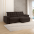 Sofá besthouse Palermo 2,50 Metros Retrátil/Reclinável - Soft Marrom 