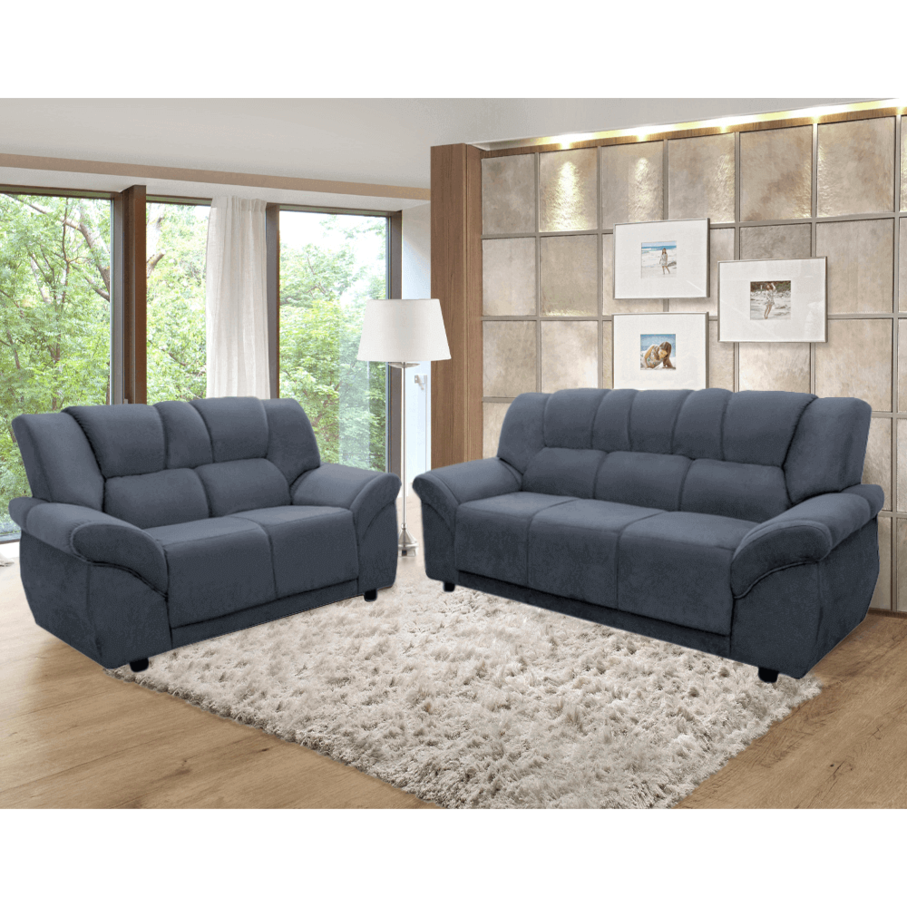 Sofá Hellen Córdoba 3x2 Lugares Velut Cinza Martinello