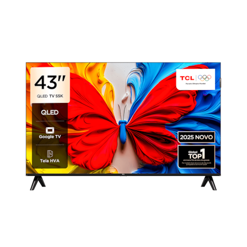 TCL Smart TV 43" 43S5K QLED Full HD - Android TV com Wi-Fi e Bluetooth