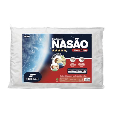 Travesseiro Fibrasca Nasa Alto Nasão e Massageador Ortopédico 4404