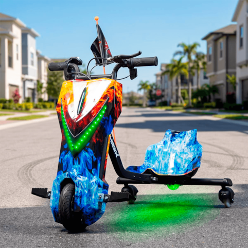 Triciclo Elétrico Wehawk Drift WX-16 350W - Azul Fogo