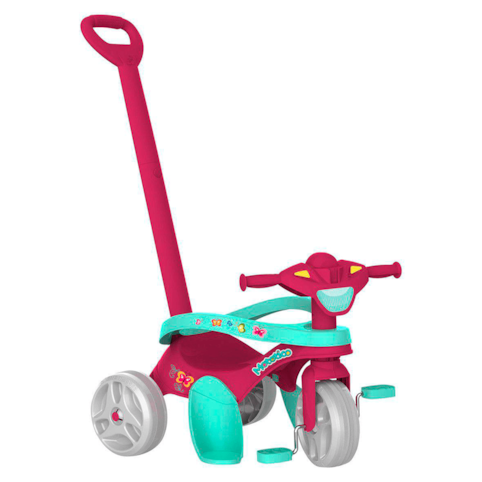 Triciclo Infantil Bandeirante Mototico - Com Empurrador Rosa