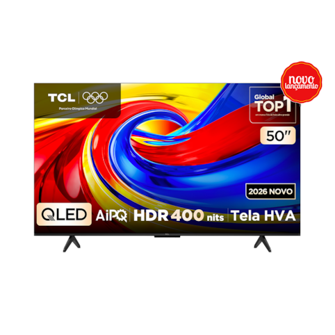 TV TCL 50" 50P7L QLED Smart Ultra HD 4K - Google TV com Wi-Fi e Bluetooth