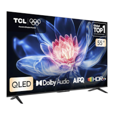 TV TCL 55" 55T6C QLED Smart Ultra HD 4K - Google TV com Wi-Fi e Bluetooth